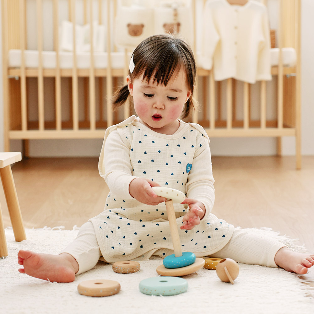 마롤로뜨 아기 수면조끼 러블리 하트 신생아 여름 요루거즈 유아 잠옷 - 상세 이미지 5