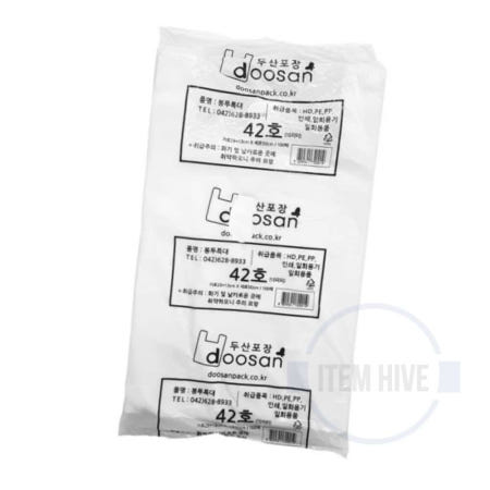 아이템하이브 OEM 손잡이비닐봉투 흰색 10L 100매입 42호 29x50cm 쇼핑비닐봉투