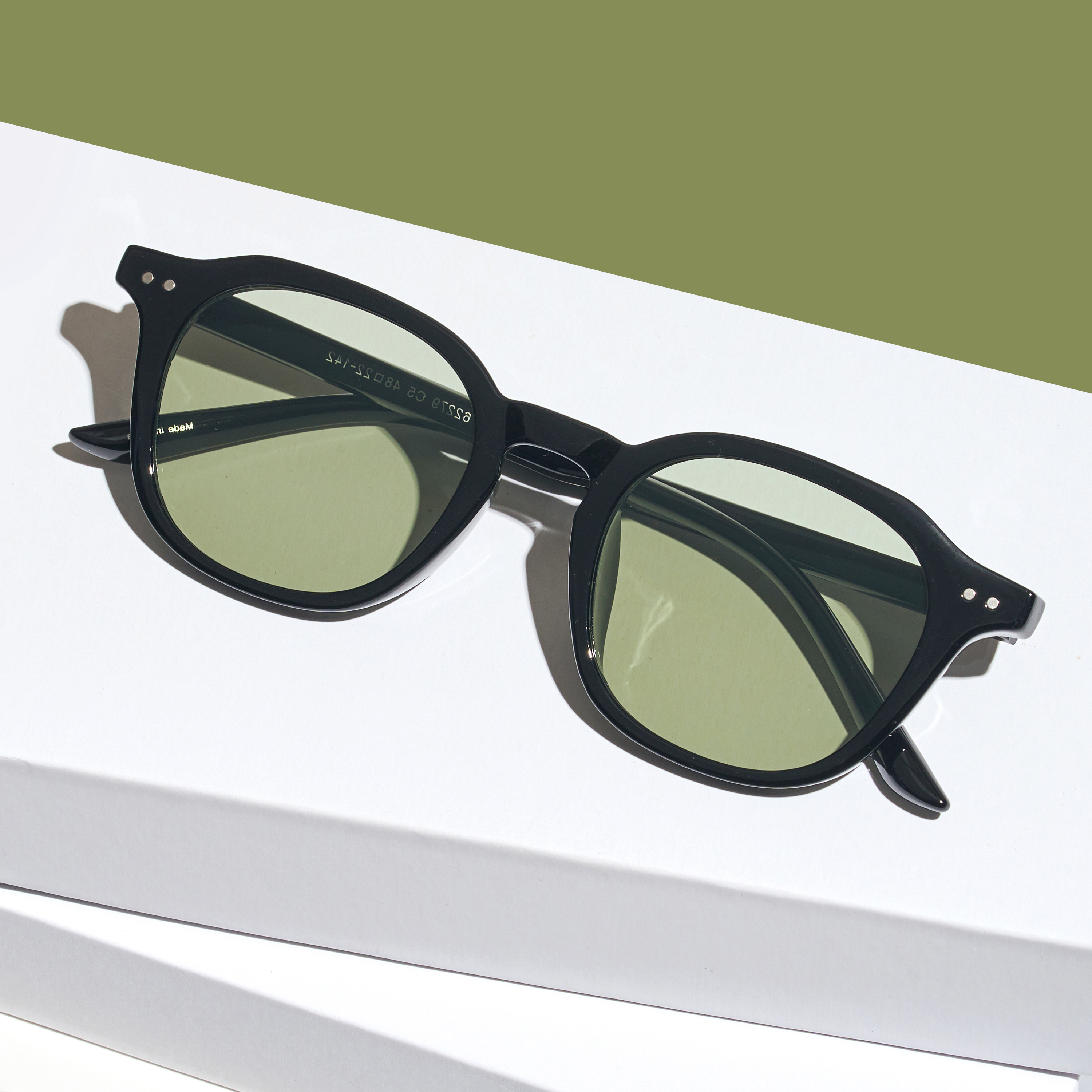 카키 틴트 가벼운 UV 시력보호 자외선차단 선글라스 BROOM