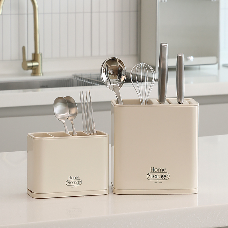 달팽이리빙 엘르 물빠짐 스텐 수저통+조리도구통(SET)