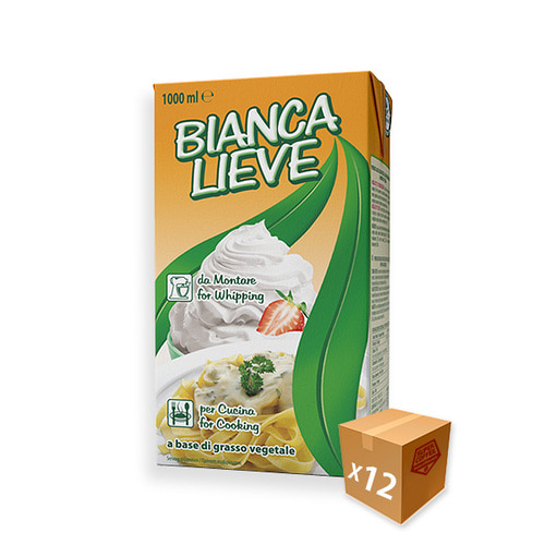 비안카리에베 휘핑크림 1L x 12개 무가당 번지 홉라 : 슈퍼커피