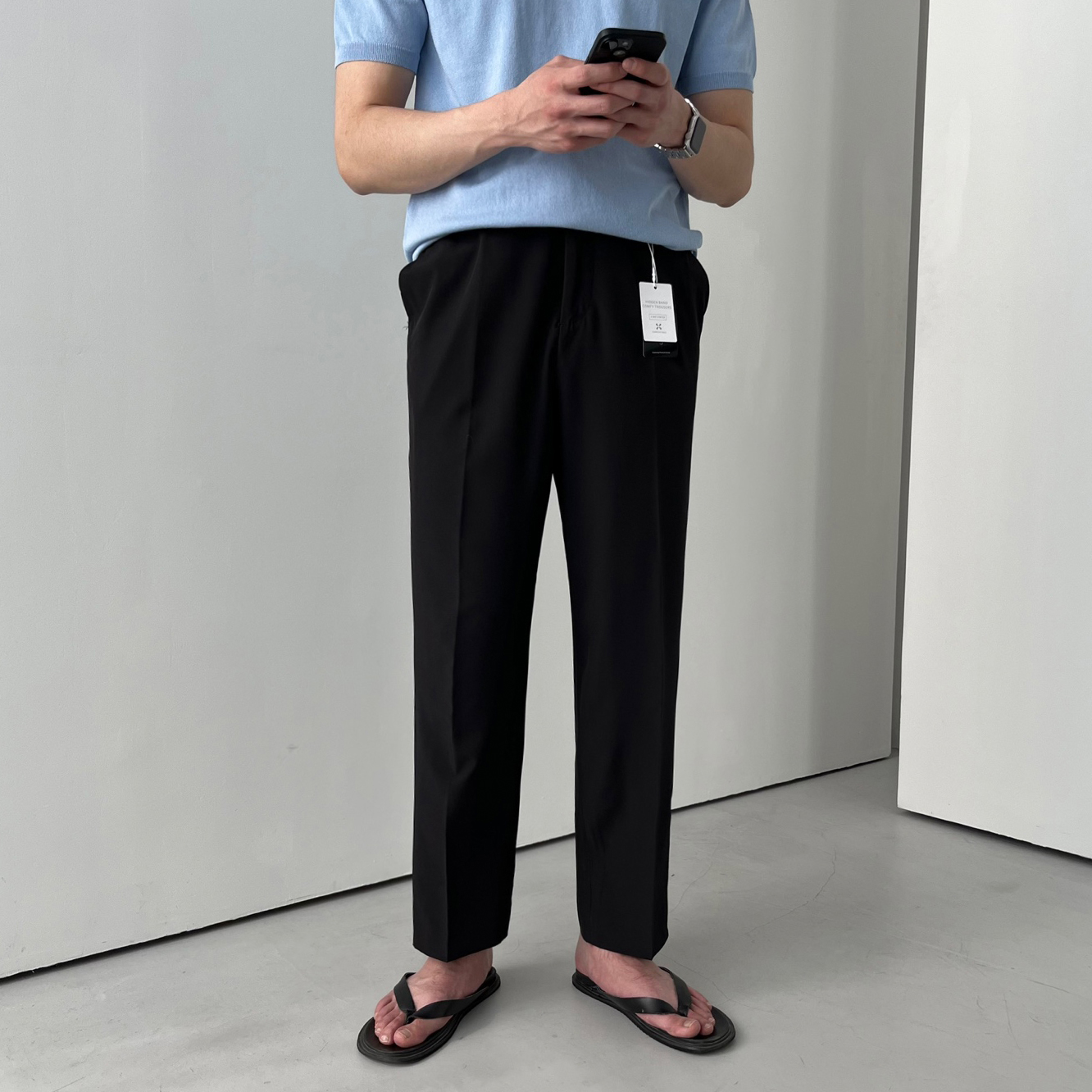 테이퍼드슬랙스 남자여름슬랙스 냉장고바지 - 상세 이미지 3