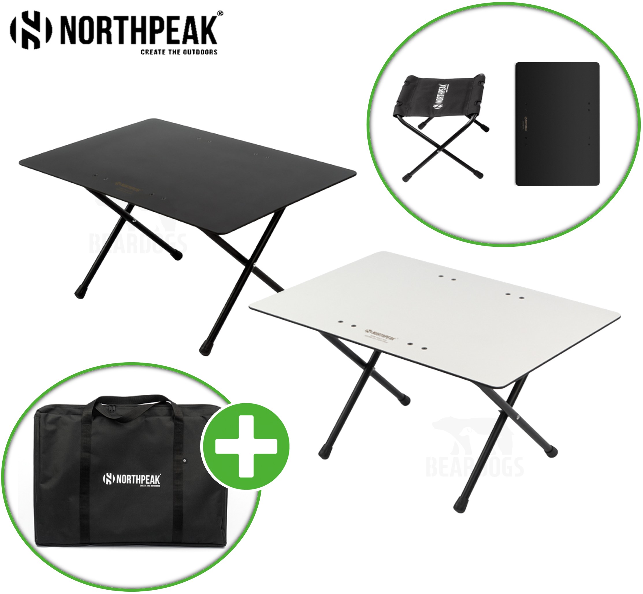 노스피크 와이즈 테이블 상판+비비큐 체어 사이드 캠핑 가방