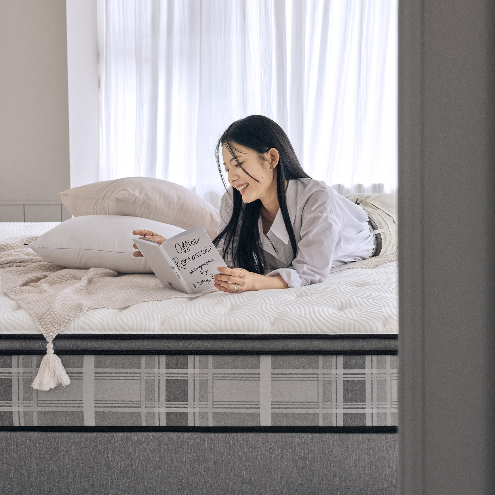 슬립퍼 스테이블 허리 단단한 천연 라텍스 메모리폼 침대 매트리스 27cm, SS(슈퍼싱글), 프라임(하드)