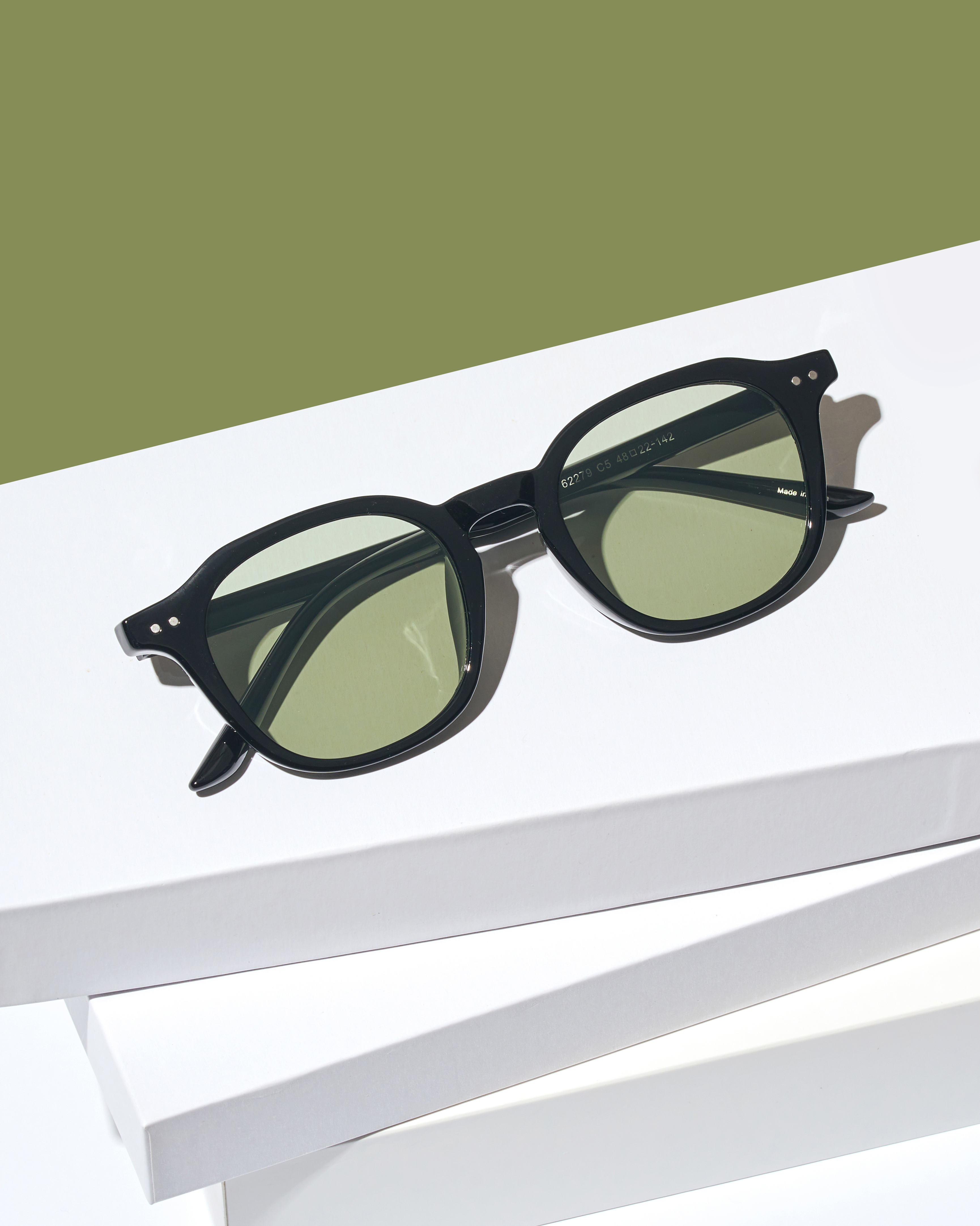 카키 틴트 가벼운 UV 시력보호 자외선차단 선글라스 BROOM