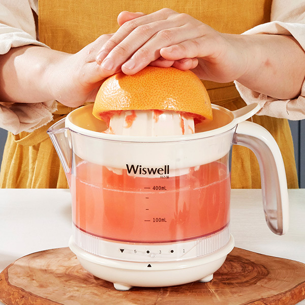 위즈웰 전자동 착즙기 원액기 레몬 스퀴저 쥬서기 녹즙기 과일 오렌지 WJ400