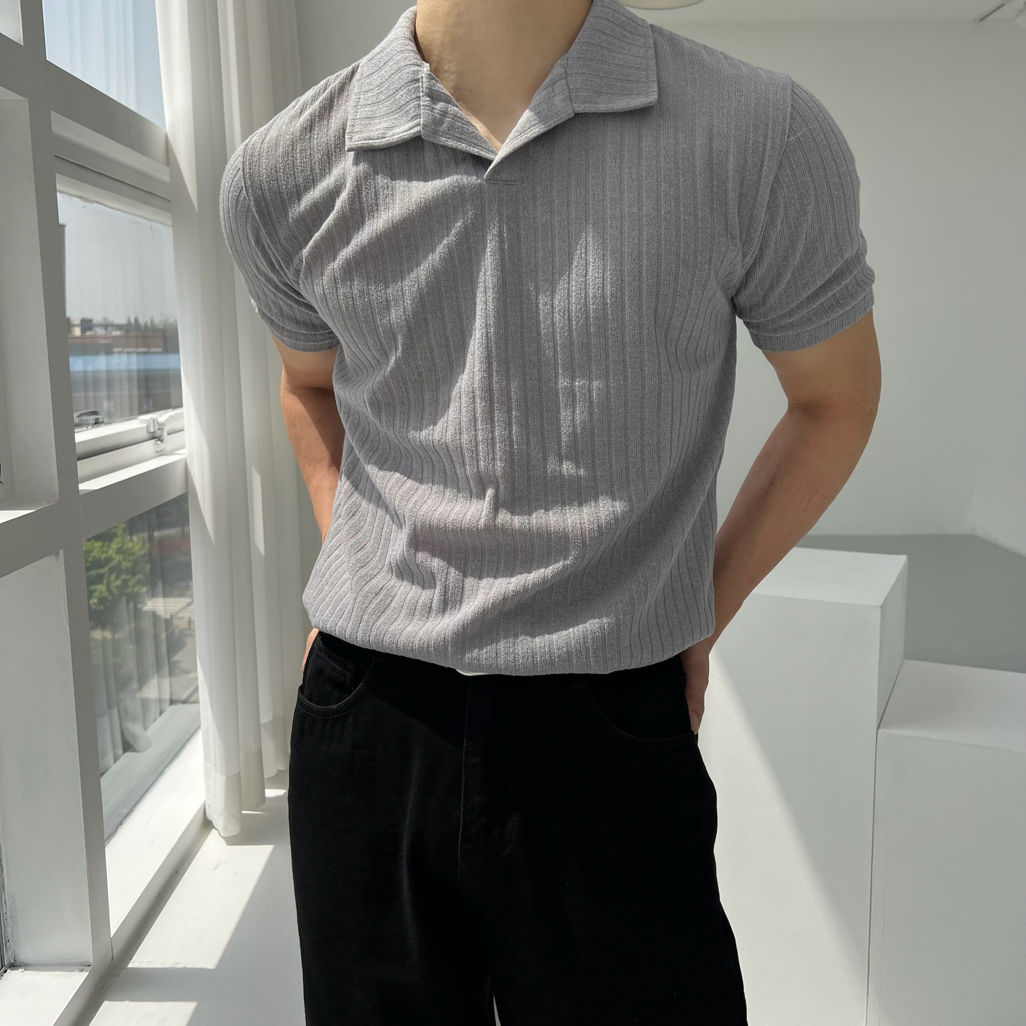 머슬핏카라티 기능성카라티 쿨링반팔 - 상품 이미지