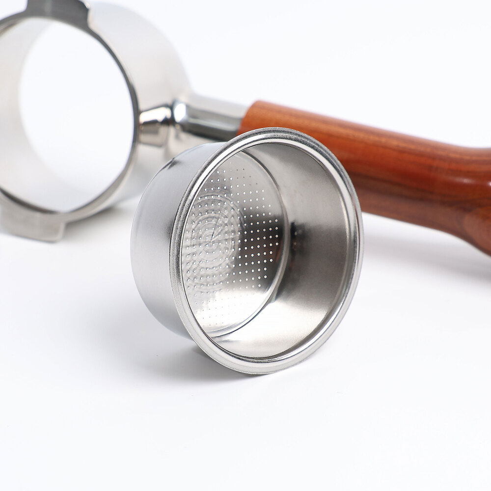 홈인홀 51mm 2샷 바텀리스 포터필터 바스켓 가정용 드롱기 커피머신 제품 이미지