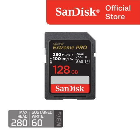 샌디스크 익스트림 프로 UHS-II SD V60 카드 128 GB 기가 SDSDXEP