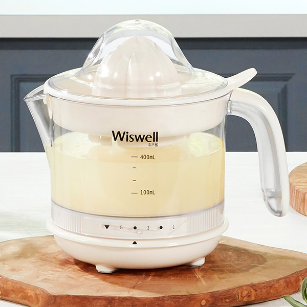 위즈웰 전자동 착즙기 원액기 레몬 스퀴저 쥬서기 녹즙기 과일 오렌지 WJ400