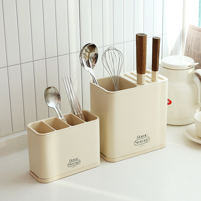 달팽이리빙 엘르 물빠짐 스텐 수저통(4구) /조리도구통