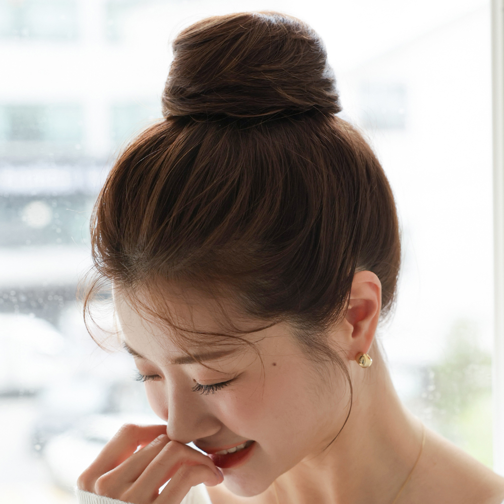 올림머리 똥머리 업스타일 가발 당고머리 부분가발 - 상세 이미지 3