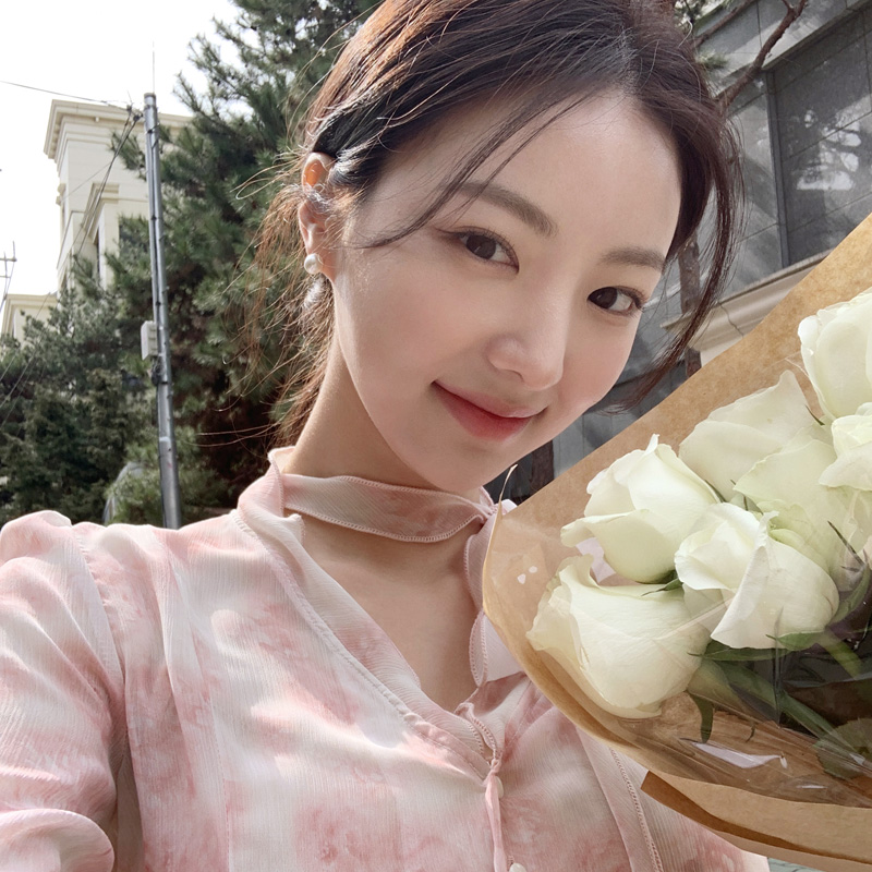 (셋업가능세트할인브랜드퀄리티) 랑블 플라워 타이 쉬폰 블라우스 bs7877 - 상세 이미지 2