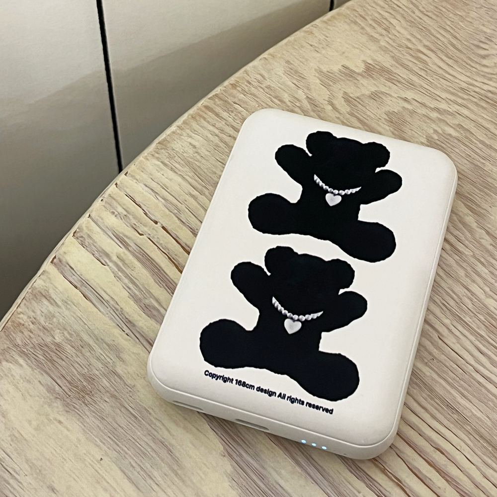 맥세이프 보조배터리 아이폰 미니 무선 충전 블랙 베어