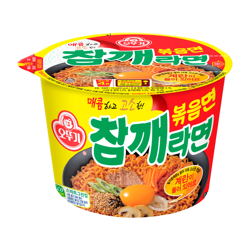 오뚜기 참깨라면 볶음면 큰컵라면 110g, 1개 - 상품 이미지