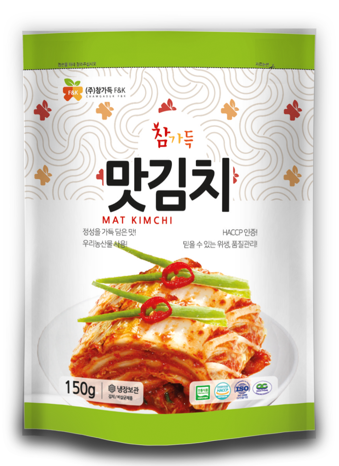 참가득 시원 아삭한 맛김치 150g (파우치) - 메인 이미지