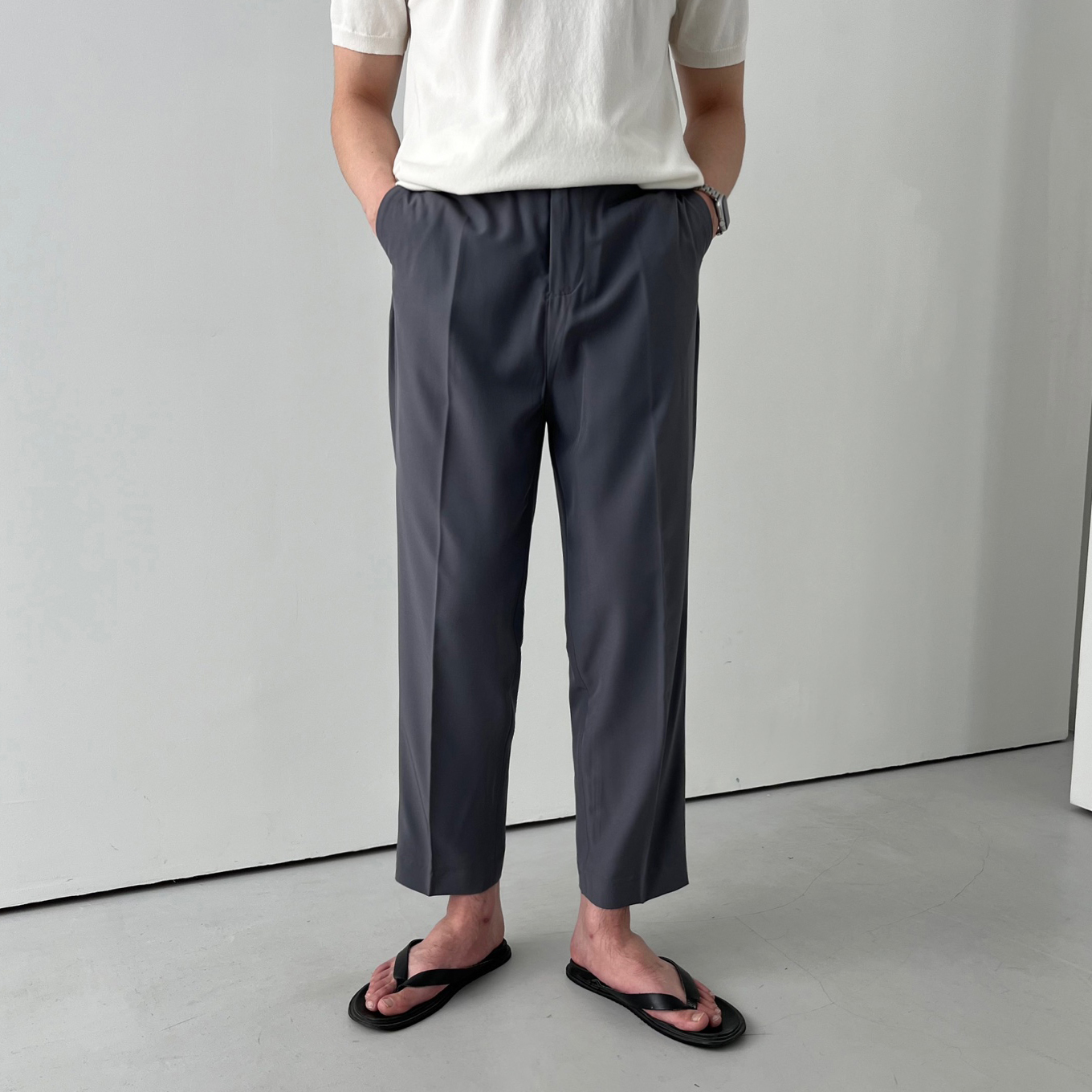 테이퍼드슬랙스 남자여름슬랙스 냉장고바지 - 상세 이미지 5