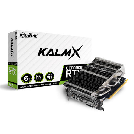 이엠텍 지포스 RTX 3050 KalmX D6 6GB 팬리스 무소음 그래픽카드