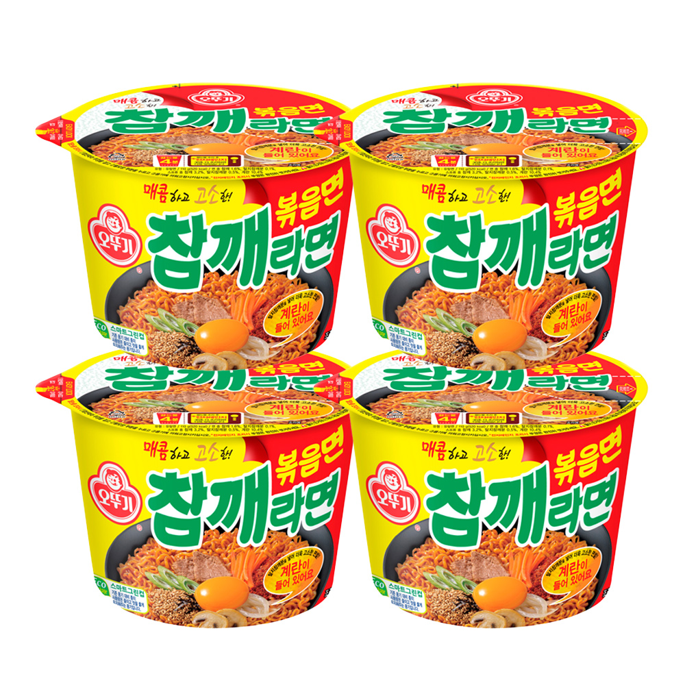 오뚜기 참깨라면 볶음면 용기 컵라면 110g 2개+2개