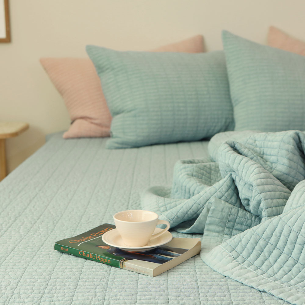 모달 순면 피그먼트 침대고정패드 SS 데이라인 화이트