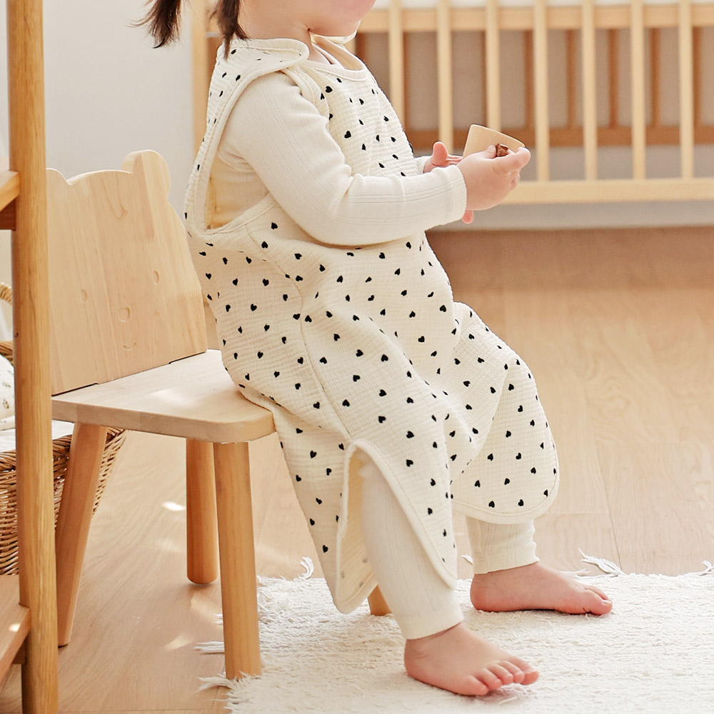 마롤로뜨 아기 수면조끼 러블리 하트 신생아 여름 요루거즈 유아 잠옷 - 상세 이미지 4