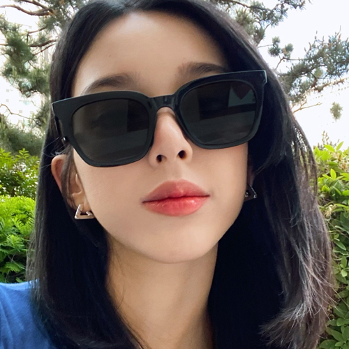 빅사이즈 대두 뿔테 투명 클리어 틴트 가벼운 자외선차단 선글라스 UV400