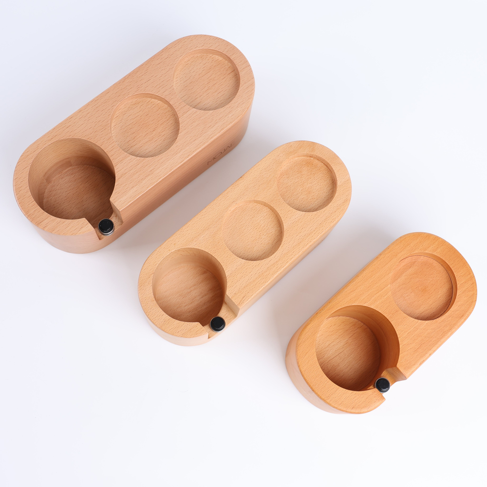 홈인홀 우드 탬핑스테이션 3구 51/54mm 포터필터 거치대 레벨링툴 홀더 - 상세 이미지 3