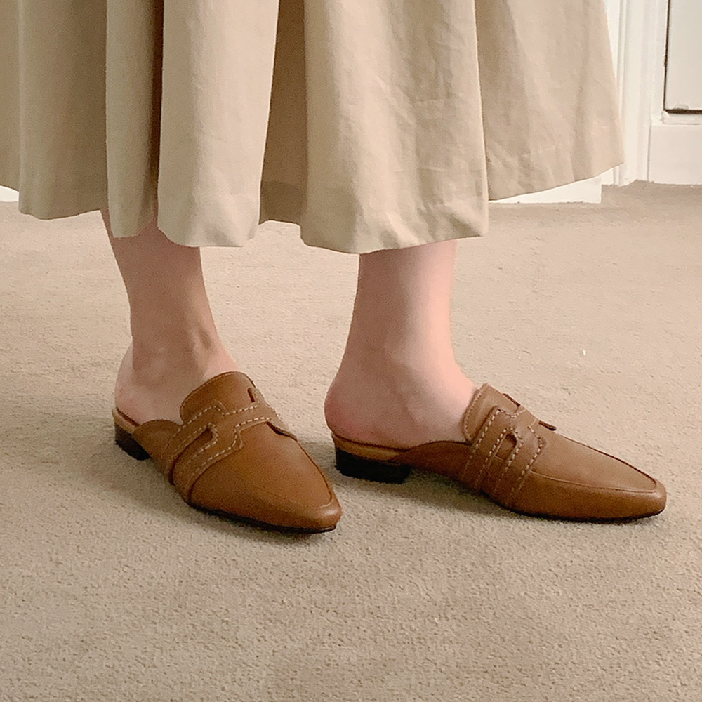 [GISSE 지쎄] 천연가죽 여성수제화 베네스 스텔레토 뮬 GIS-31217