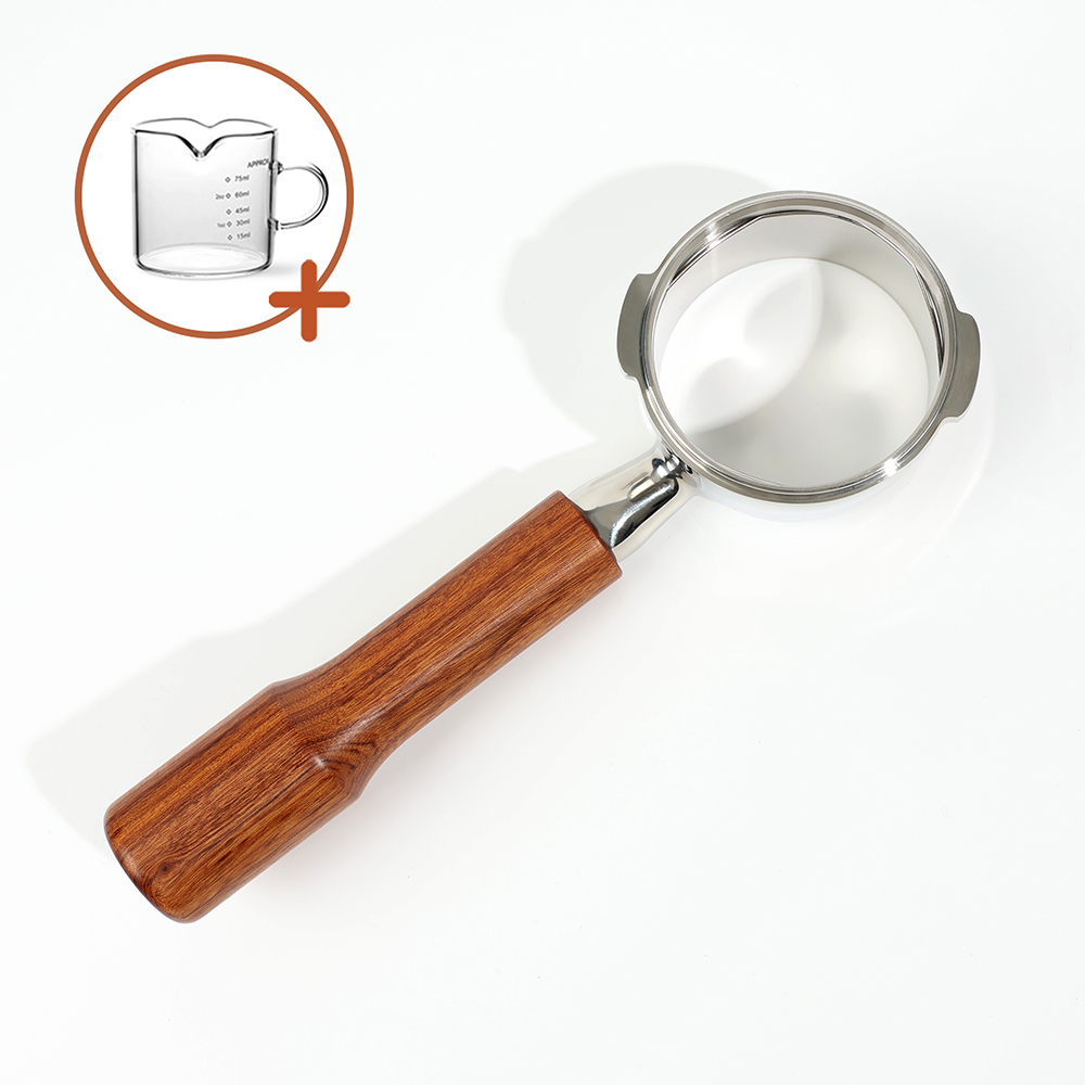 홈인홀  58mm 가찌아 클랙식 프로 바텀리스 포터필터 로즈우드 바스켓 미포함 제품 이미지