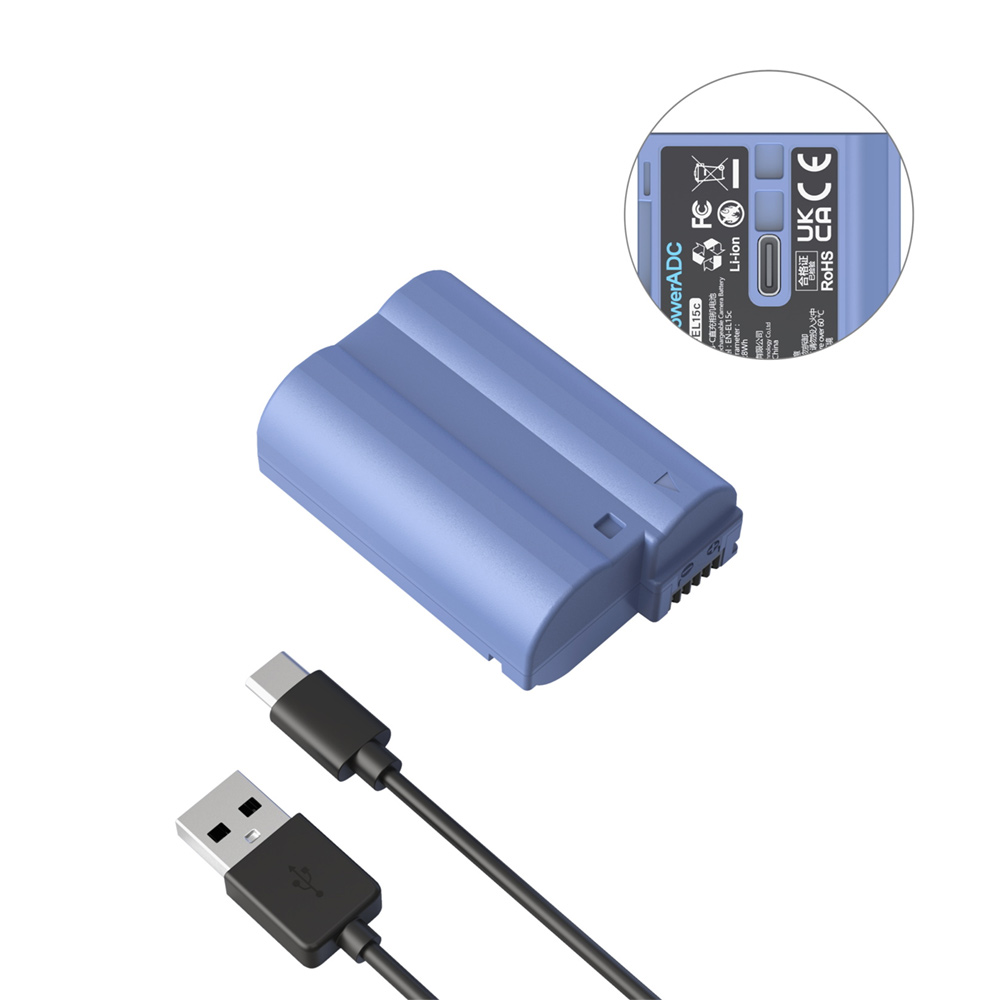 스몰리그 4332B 니콘 EN-EL15c 카메라 배터리 USB C 타입 충전 KC인증 - 상세 이미지 2