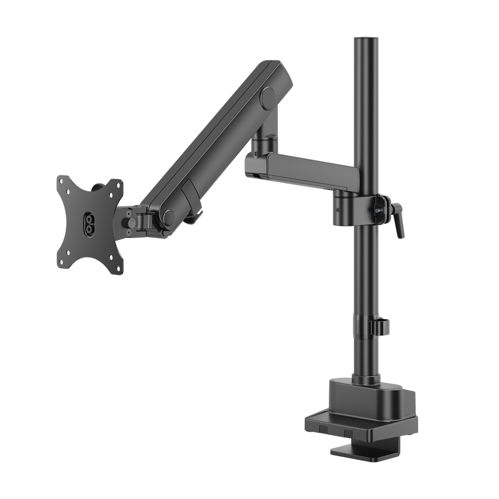 루나랩 모니터암 거치대 싱글 세로 수직 상하 스탠다드 폴 블랙