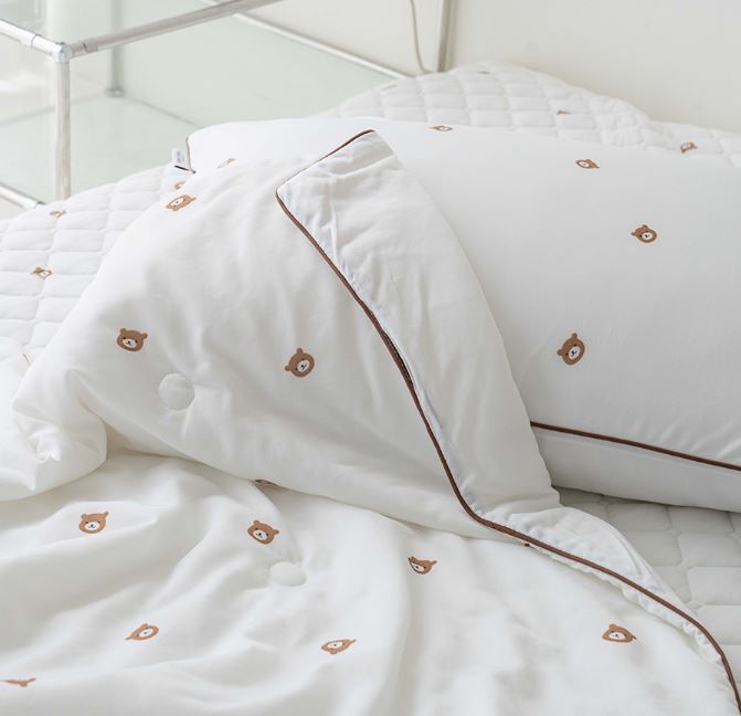 송화침장 키즈 어린이 쿨링 여름 냉감 이불세트 캐릭터 곰돌이 이불세트