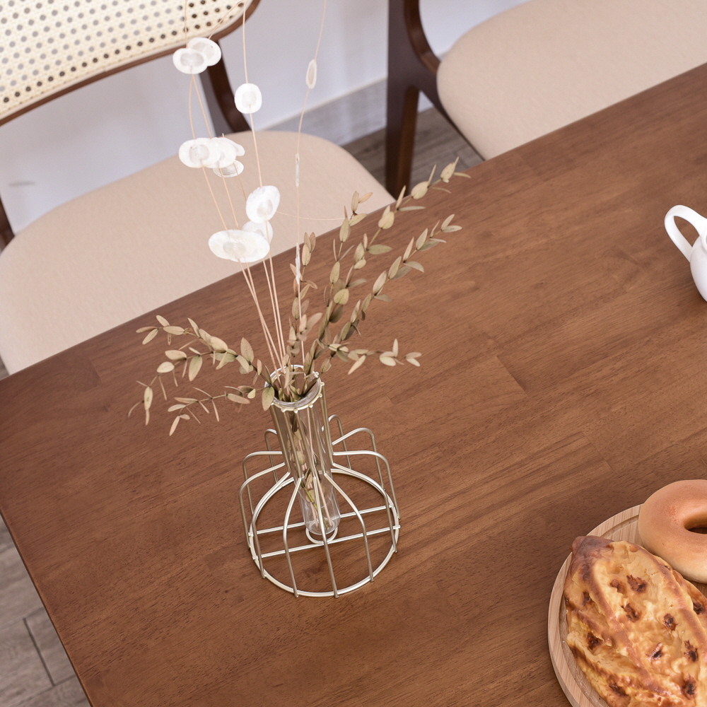 이즈네이처 낮은식탁 원목 6인용식탁 4인용식탁 세트 식탁+의자6, 1900mm, A타입(스퀘어 의자), 월넛브라운