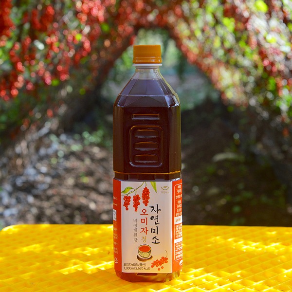 오미자청 1L 1병 자연미소 : 자연몰