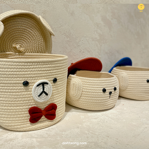 달떵 귀여운 크리스마스 트리A 패브릭 수납 바구니 바스켓 간식 아기방 소품 선물