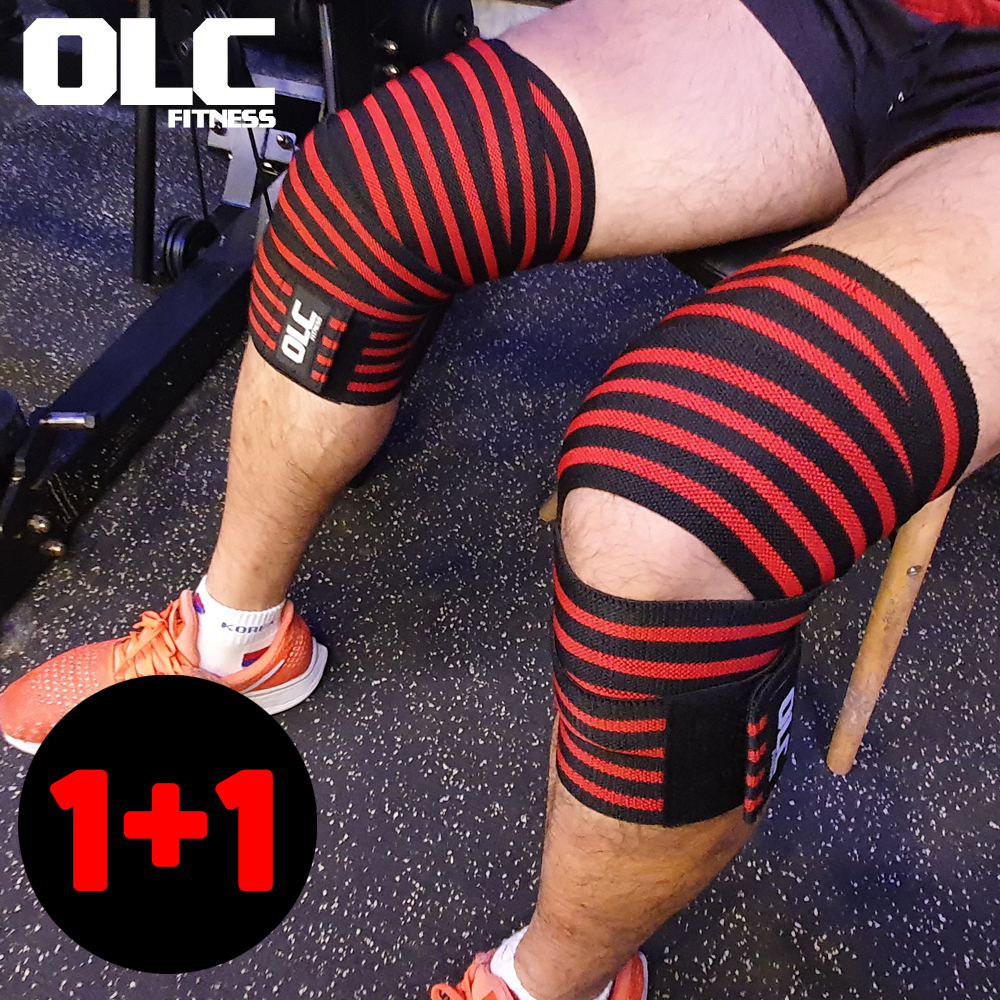 OLC 헬스 무릎보호대 니랩 스쿼트 크로스핏 파워리프팅 1+1 - 상품 이미지