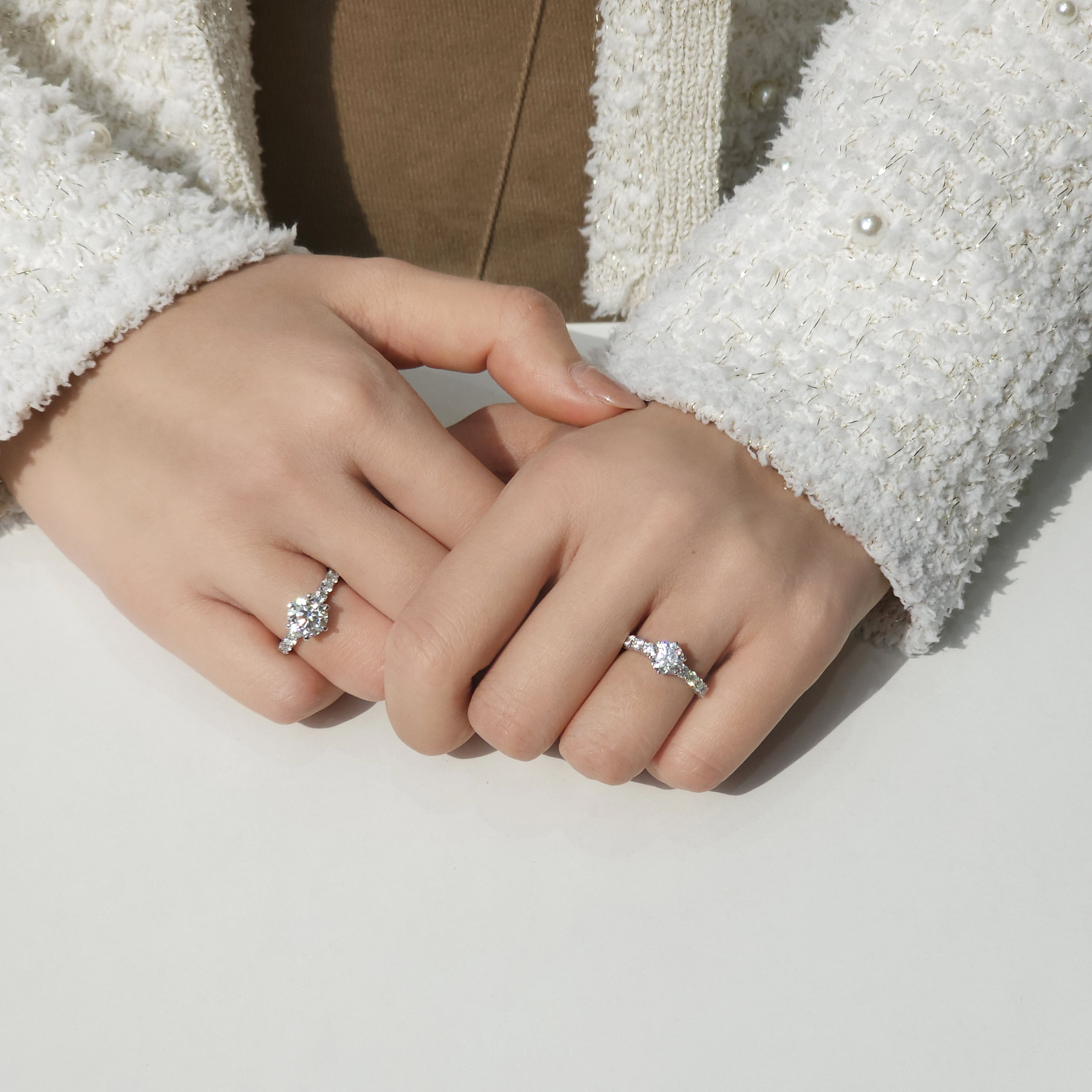 랩다이아몬드 반지 1캐럿 2캐럿 IGI 프로포즈 모이사나이트 14k 18k - 상세 이미지 5