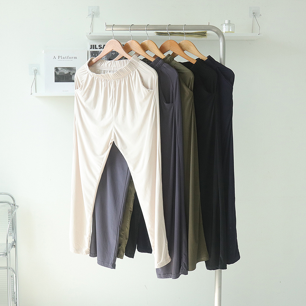 1+1 남자 냉장고바지 커플 밴딩 아이스 팬츠