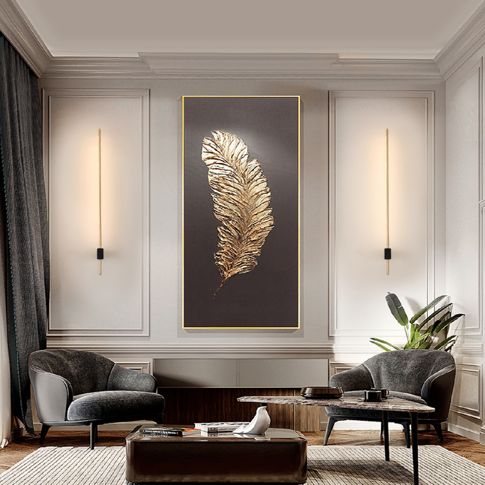 KS인증 라인 벽등 LED 거실 포인트 베란다 일자 벽등 벽부등 골드/A타입