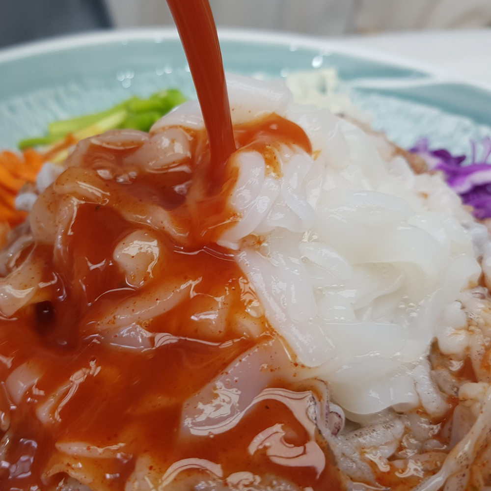 [통영직송-무배] 한치 포항 물회 세트 1-2인분 / 냉장 야채 한치 물회 이미지 6