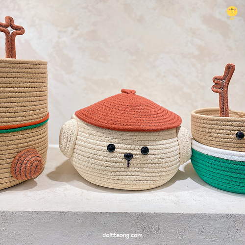 달떵 귀여운 크리스마스 트리A 패브릭 수납 바구니 바스켓 간식 아기방 소품 선물