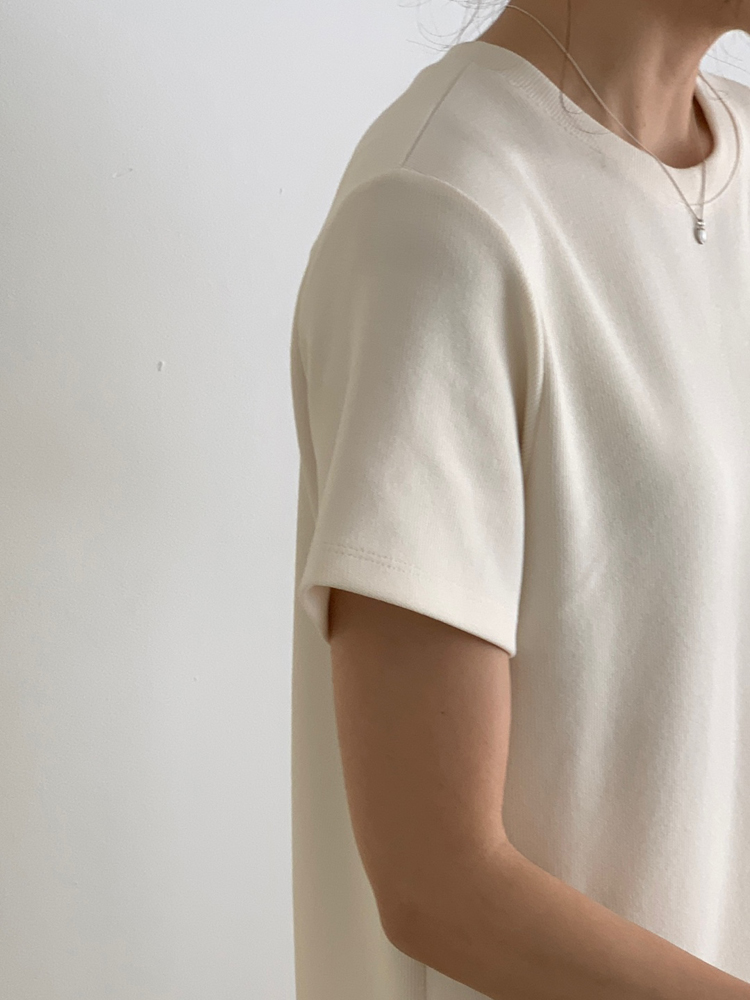 캐주얼 뒷트임 면 스판 루즈핏 맥시 반팔 롱 원피스 여름 원피스 여성 H라인 데일리룩