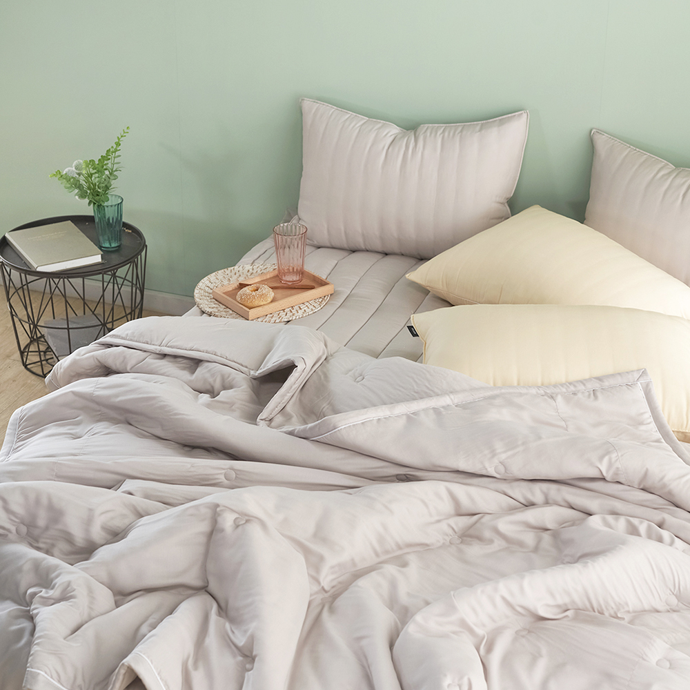 크리미 모달 여름 무지 차렵이불 솜이불 싱글