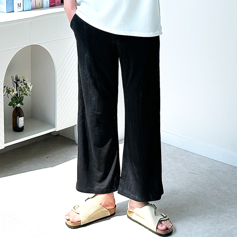 남성 냉장고바지 여름바지 남자 아이스 팬츠 쿨슬랙스 와이드팬츠 - 상세 이미지 5