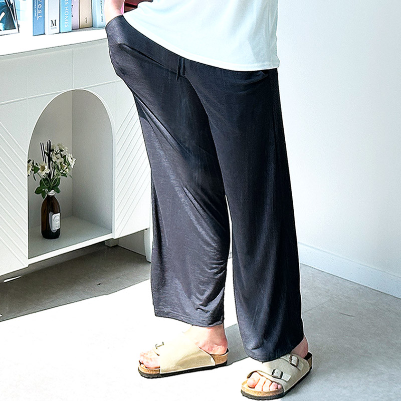 남성 냉장고바지 여름바지 남자 아이스 팬츠 쿨슬랙스 와이드팬츠 - 상세 이미지 3