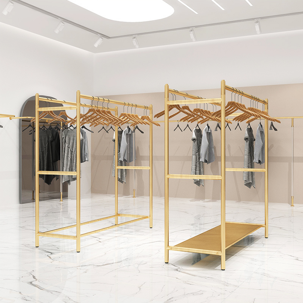 의류매장 행거 골드 옷 가게 옷걸이 스탠드 철제 선반 튼튼한