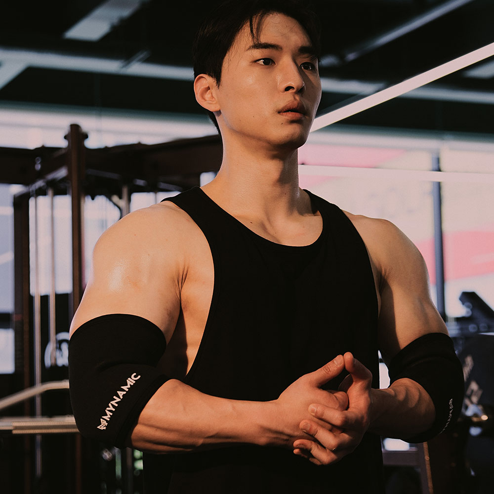 팔꿈치보호대 헬스 크로스핏 테니스 배드민턴 골프 엘보우 테이핑 아대 슬리브 - 상품 이미지