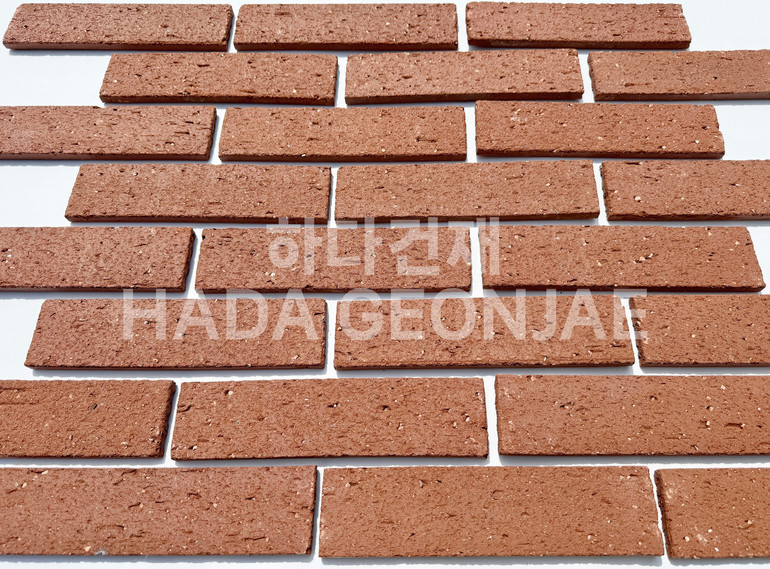 점토타일 쿠키 240x60x12T 쿠키레드 / 하다건재