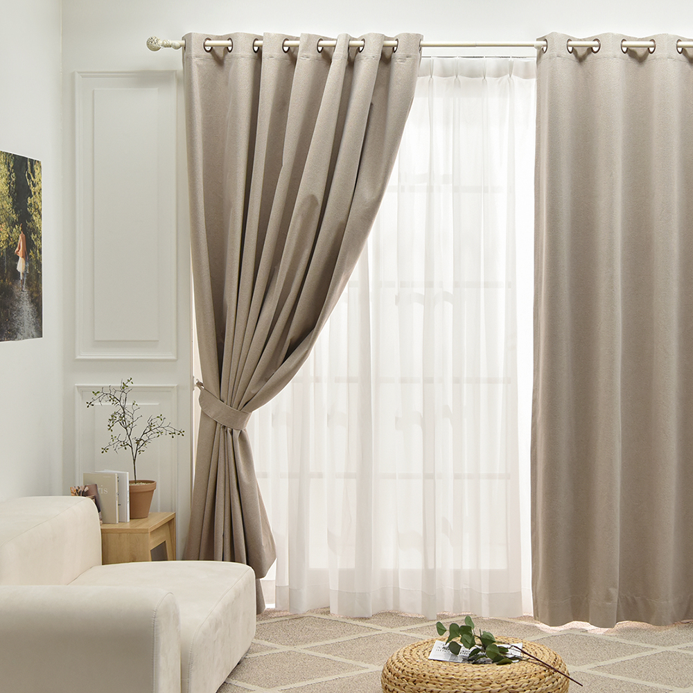 아라크네 아일렛형 100% 암막커튼 거실 양면 에반 135x170 2장