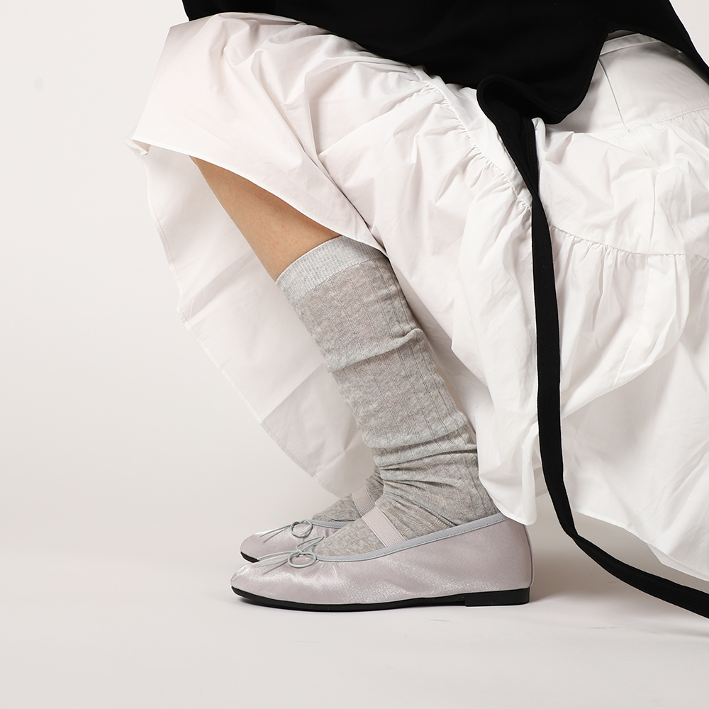 여성 얇은 시스루 니삭스 골지 반스타킹 무릎 양말 장화 레인부츠